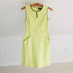 Lands End Dress Lemon Yellow W/Pockets